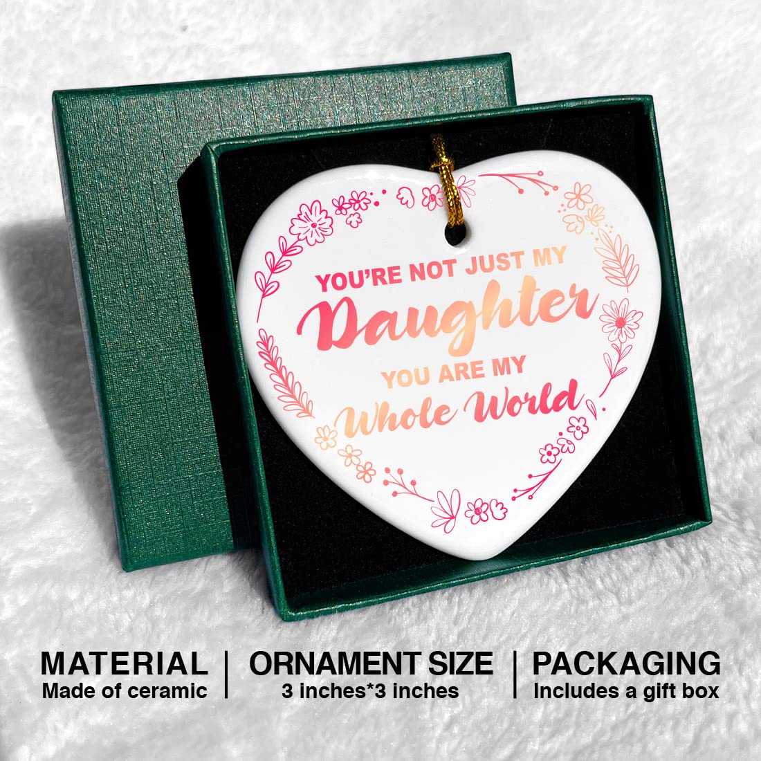 Personalized Daughter Gifts from Mom - 'You're My Whole World' Engraved Keepsake for Birthday, Graduation | Heartwarming Home Decor & Sentimental Present for Special Occasions