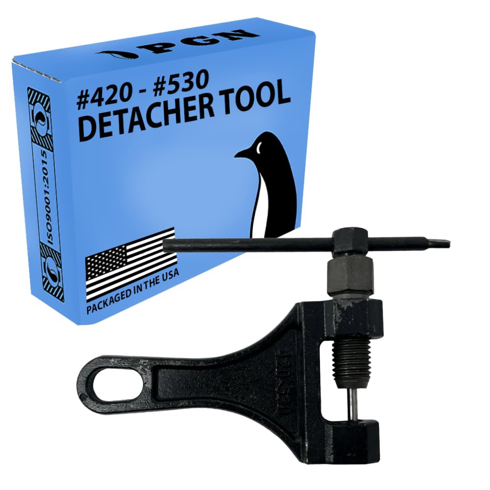 PGN Roller Chain Breaker Tool for #420 #425 #428 #520 #525 #530 Chains - Professional Motorcycle & Bicycle Chain Splitter for Repair and Replacement - Perfect for DIY Bike Maintenance and Chain Adjustments