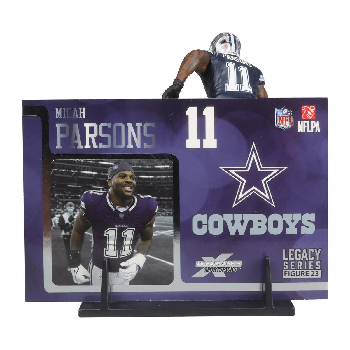 Micah Parsons Navy Jersey Dallas Cowboys NFL SportsPicks 2024 Posed Action Figure - Perfect for Game Day Decor, Sports Memorabilia Collection & Cowboys Fan Gifts