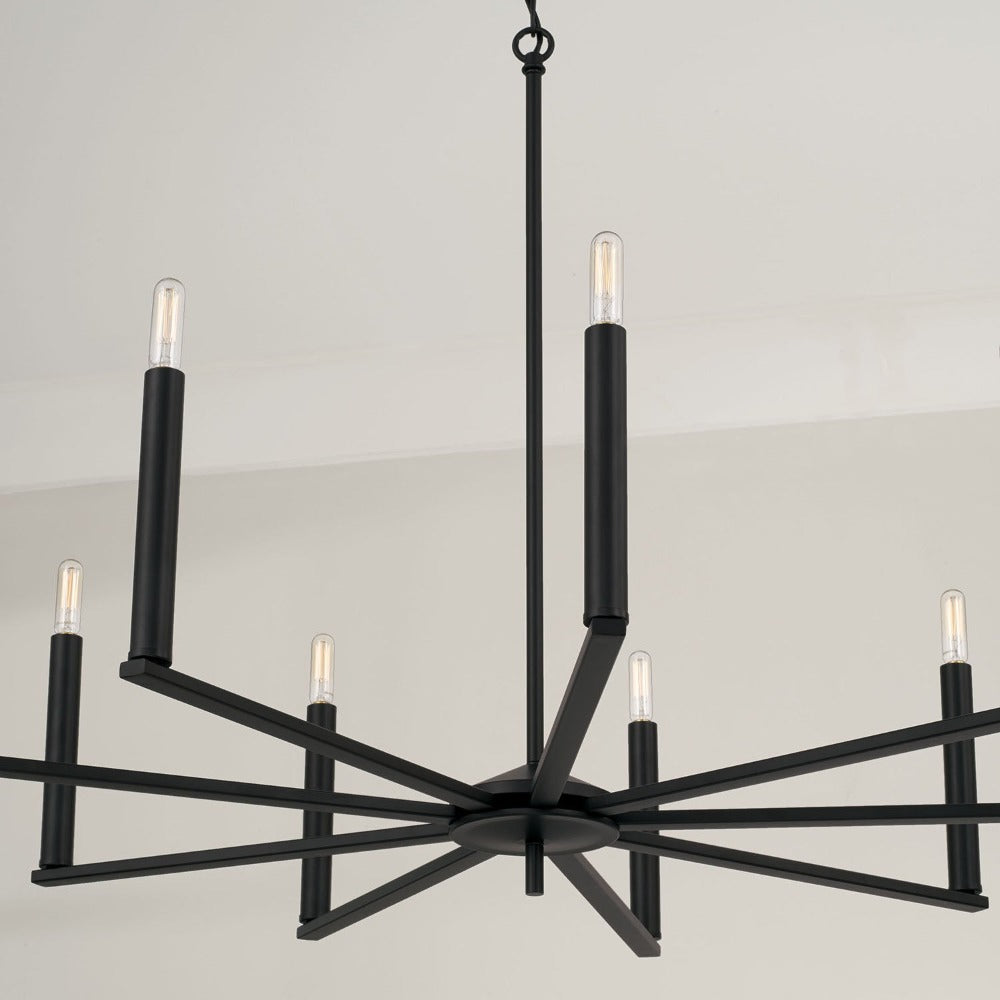 Finley Chandelier - Elegant Crystal Ceiling Light Fixture for Dining Room, Living Room & Bedroom | Modern Luxury Lighting for Home Decor | Dimmable LED Chandelier with Adjustable Height