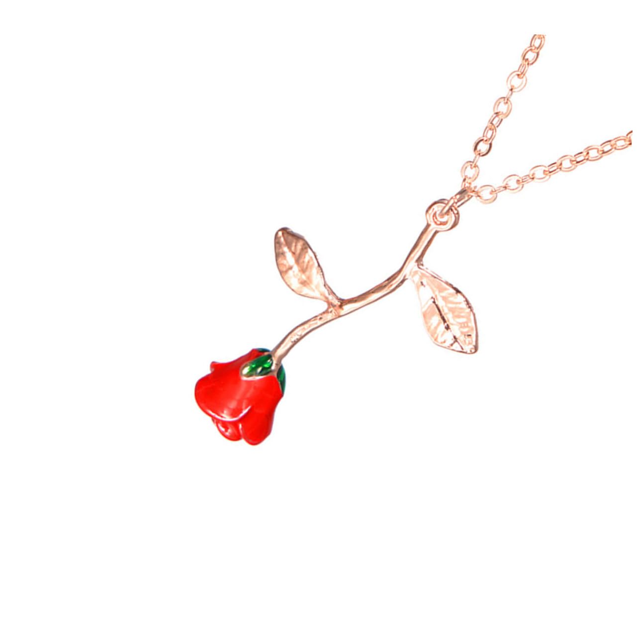 GALPADA 3-Piece Rose Gold Flower Choker Necklace Set for Women - Valentine's Day Gift, Romantic Date Jewelry, Wedding Accessory, Party Wear