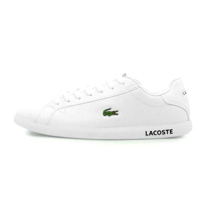 Lacoste Men's Graduate 0120 Sneakers in White & Navy - Comfortable Casual Shoes for College, Work & Everyday Wear
