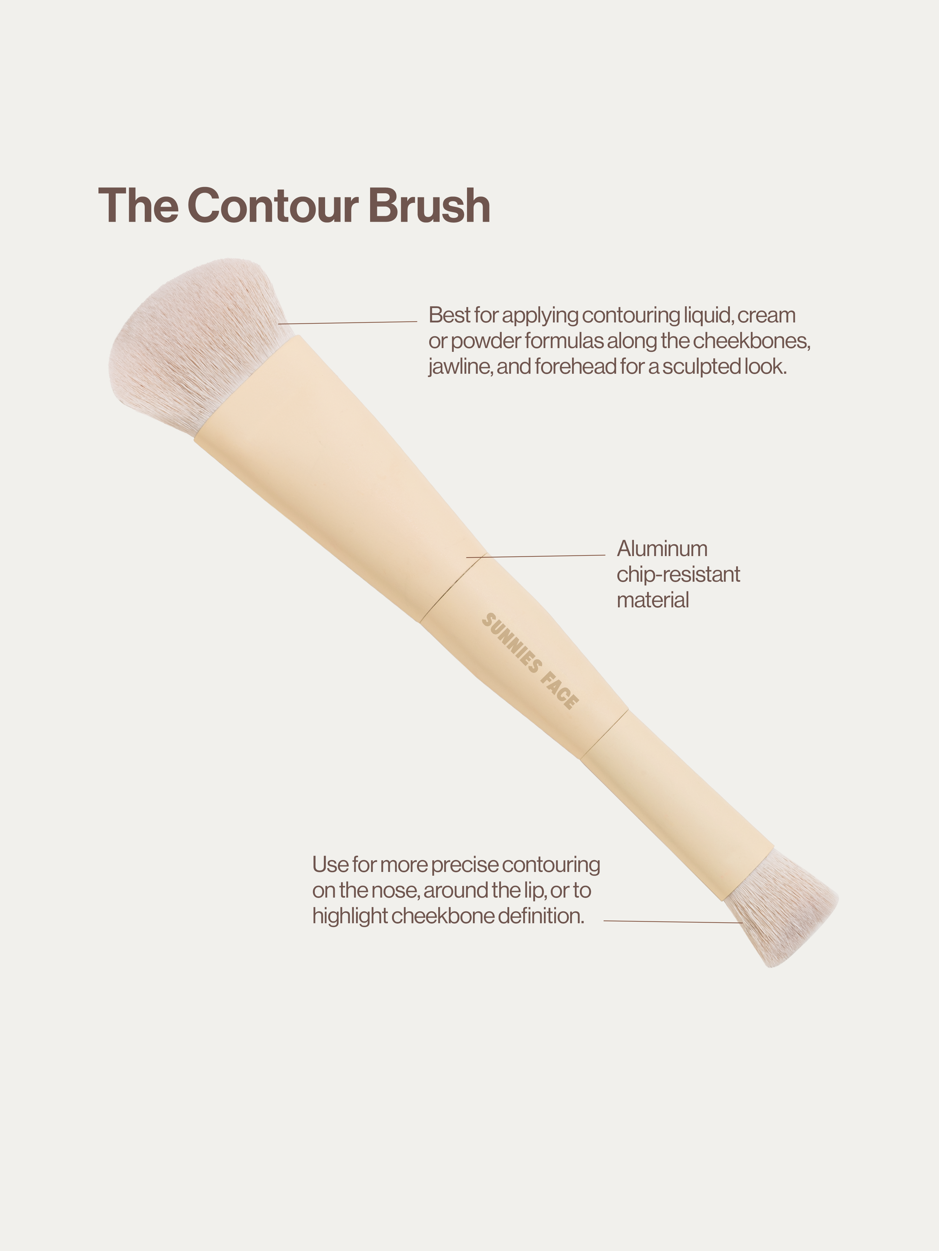 Professional Healthy Touch Bronzer & Contour Brush Set - Vegan Makeup Brushes for Flawless Face Sculpting | Perfect for Contouring, Highlighting & Blending (Ideal for Daily Makeup & Professional Artists)