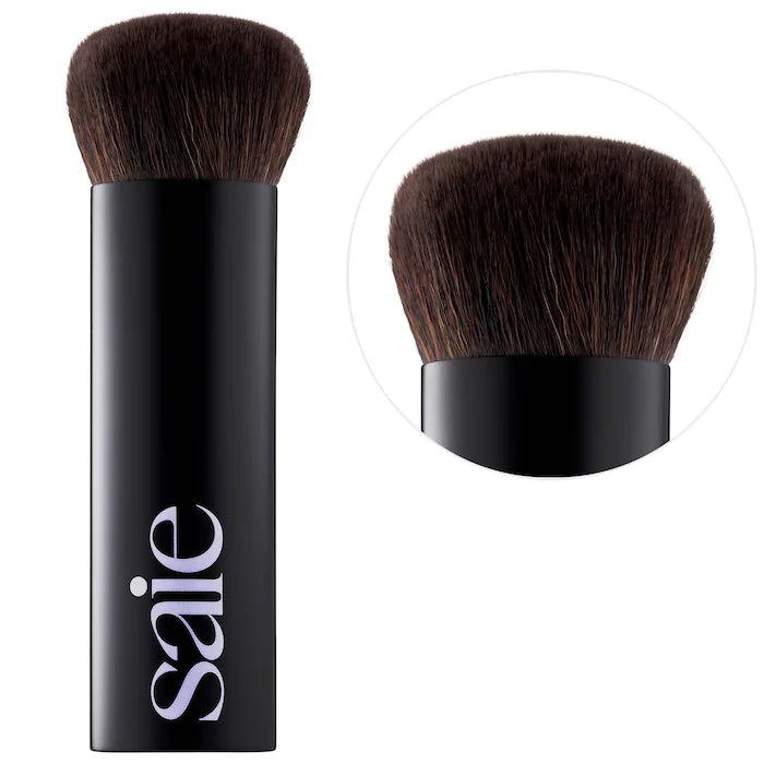 Saie The Big Buffing Bronzer Brush - Soft Vegan Makeup Brush for Flawless Blending & Contouring - Perfect for Liquid, Cream & Powder Bronzers (Ideal for Everyday Makeup & Professional Use)