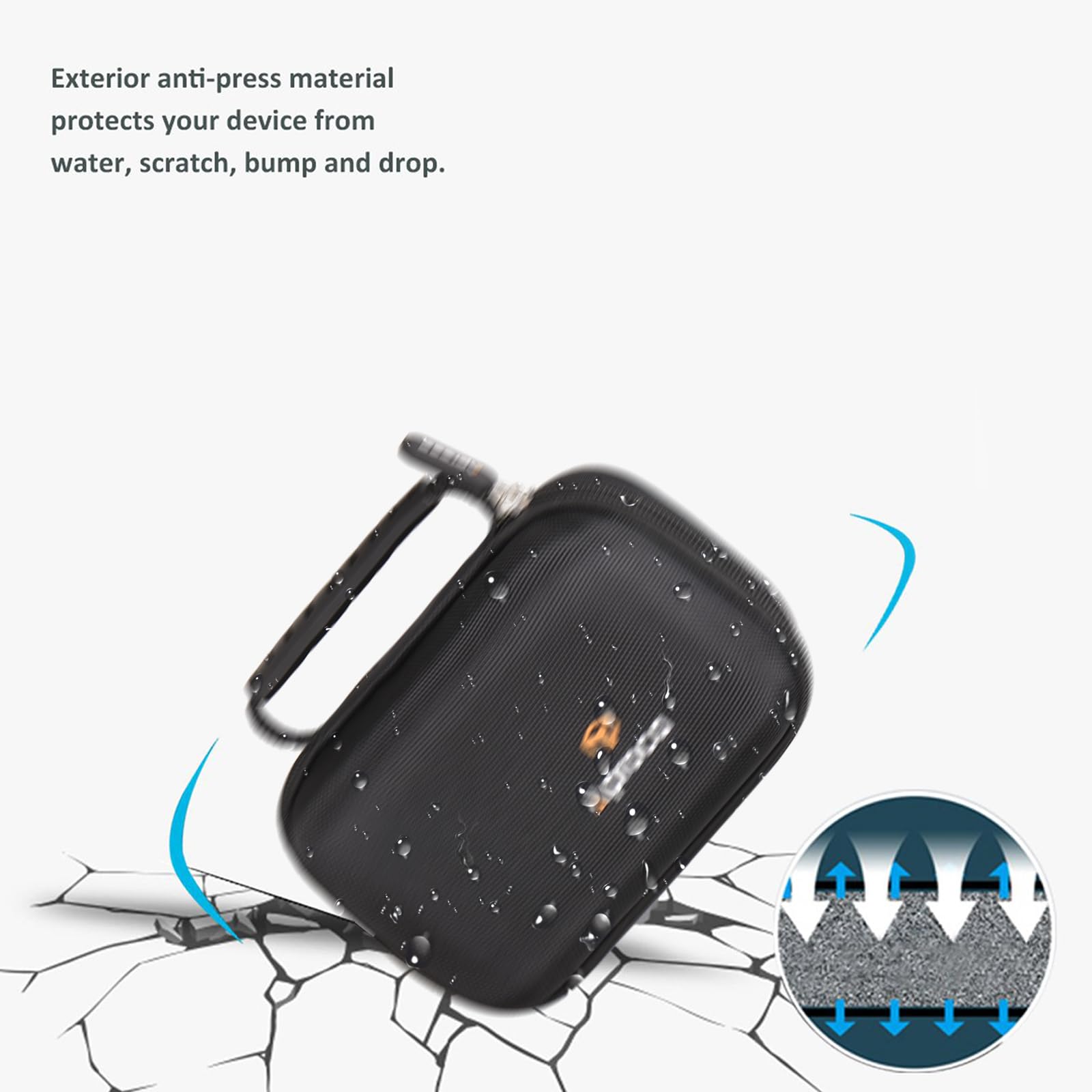 Aproca Durable Hard Storage Travel Case for Morpilot Electric Air Pump & Car Tire Inflator Accessories - Perfect for Road Trips, Camping & Emergency Car Maintenance