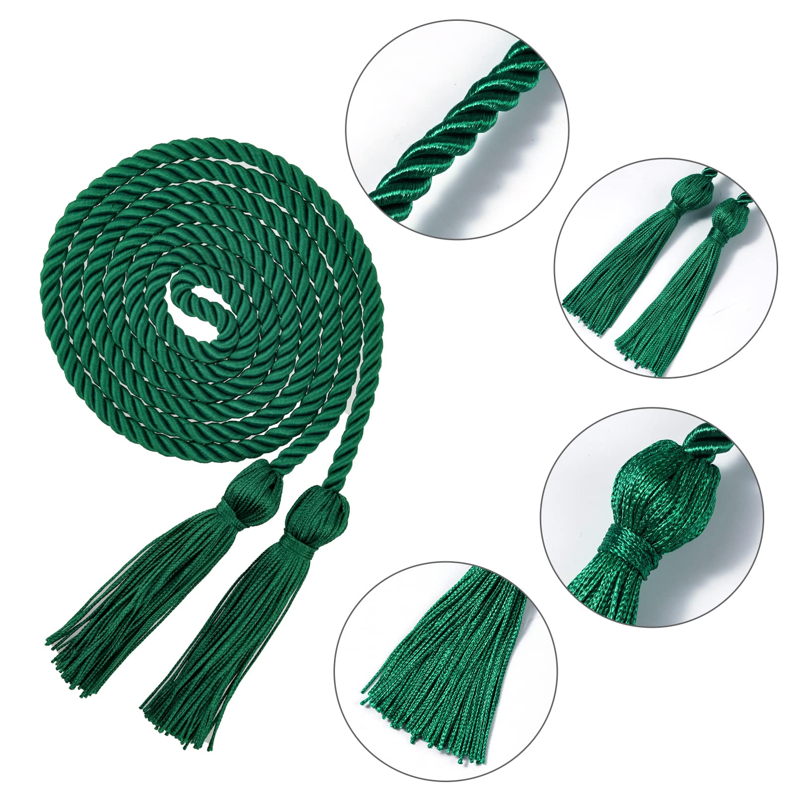 HOVEOX 8 Pack Graduation Honor Cords & Tassels - Bulk Academic Achievement Cords for High School & College Graduation Ceremonies - Perfect for Graduates, Students & Honor Society Members