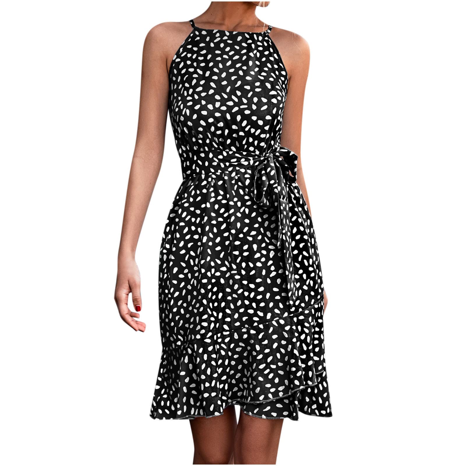 2022 Women's Summer Dresses - Casual Sleeveless Round Neck Vacation Beach Dress & Formal Party Bandage Dress | Short-Sleeve Crewneck Style 3989 | Perfect for Beach Outings, Summer Vacations, and Evening Parties