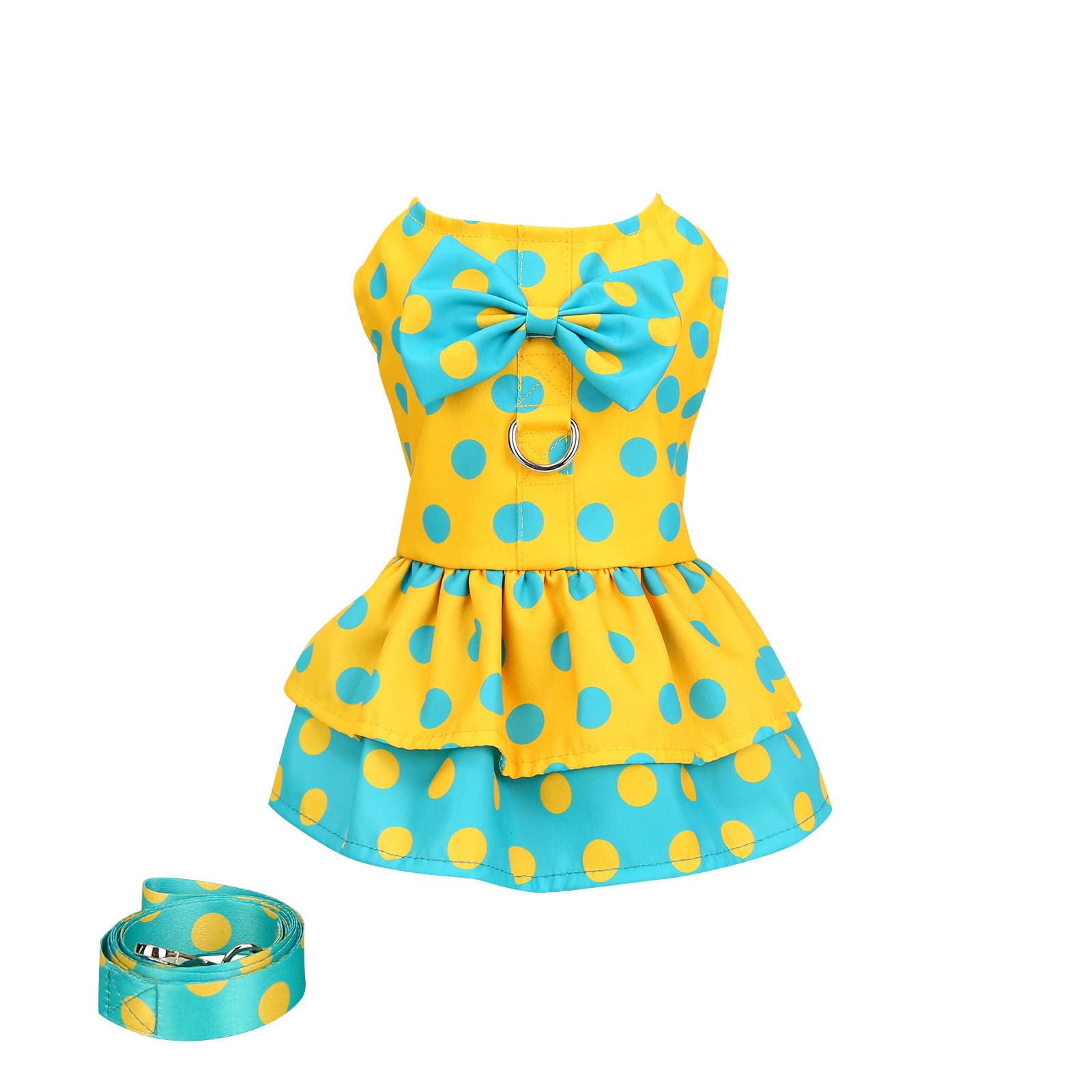 Stylish Dog Clothes for Small & Medium Dogs - Bow Tie, Leash, Tutu Skirt & Princess Dress - Perfect for Parties, Photos & Daily Walks