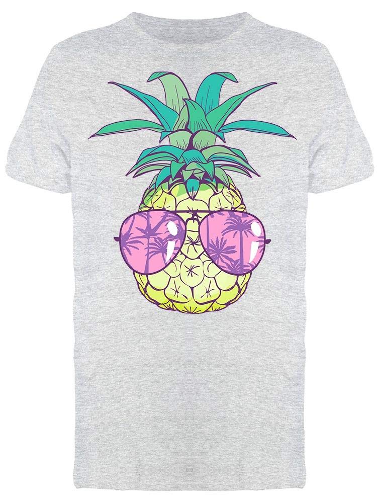 Smartprints Pineapple Sunglasses Reflection Graphic T-Shirt for Men - Summer Beach Party, Vacation & Casual Wear