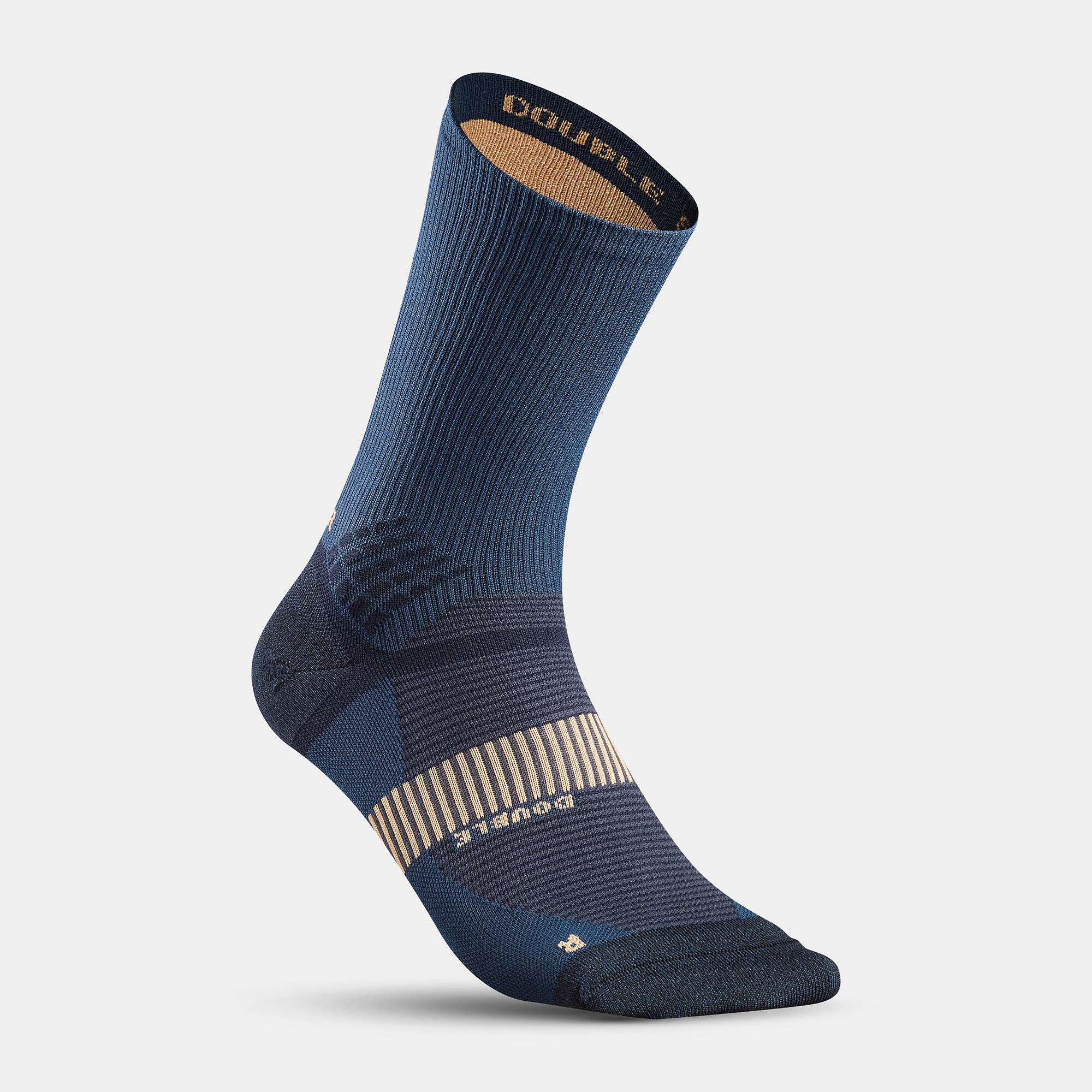 Quechua MH 900 Hiking Double High Socks - 2 Pairs Warm Moisture-Wicking Trekking Socks for Men & Women - Perfect for Hiking, Camping & Outdoor Adventures