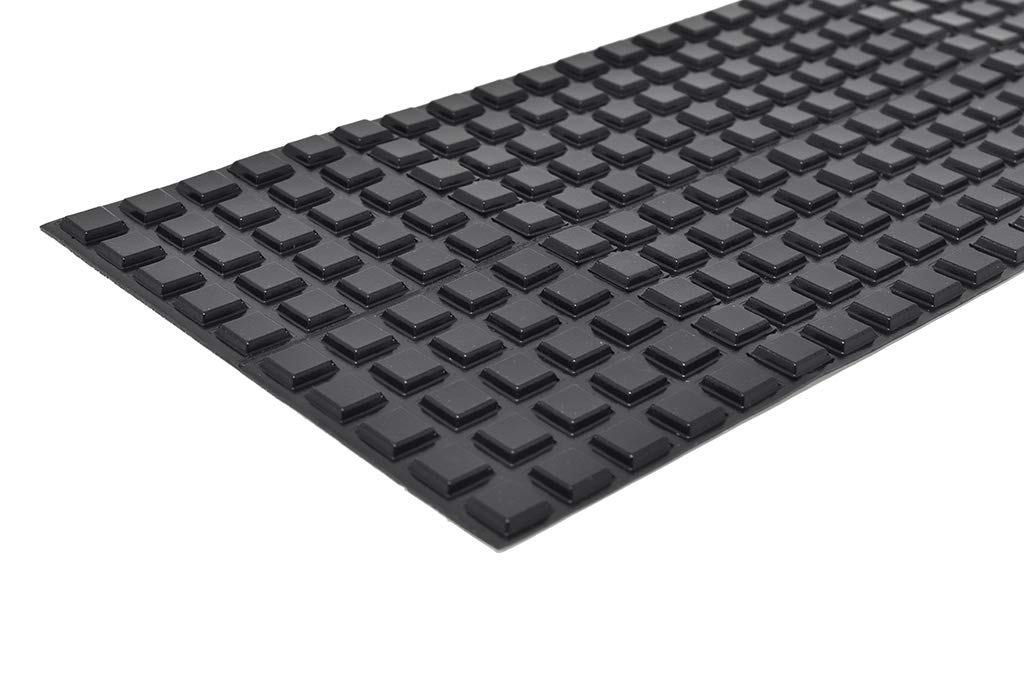Self-Adhesive Square Rubber Bumper Pads - 0.5