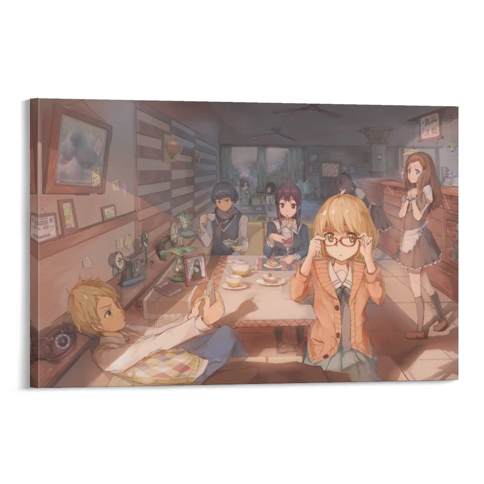 Beyond The Boundary Anime Poster - Japanese Wall Art Canvas Painting Print for Living Room & Bedroom Decor (24x36 inches/60x90cm) - Perfect for Anime Fans, Home Theater & Game Room Decoration