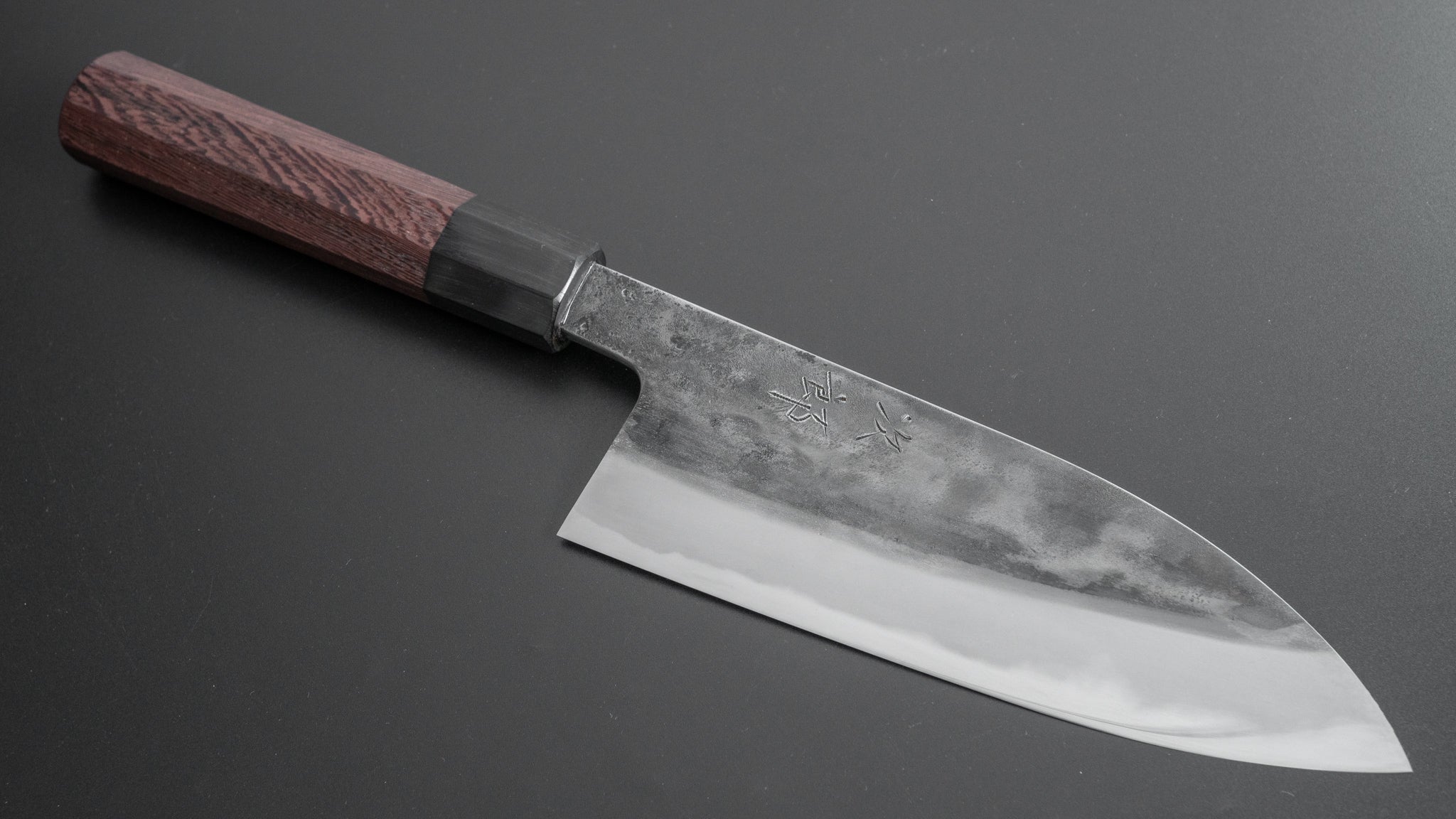 Jiro Tsuchime Wa Santoku 165mm Taihei Tagayasan Handle Japanese Chef Knife - Perfect for Slicing, Dicing & Chopping Vegetables, Meat & Fish in Professional Kitchens & Home Cooking