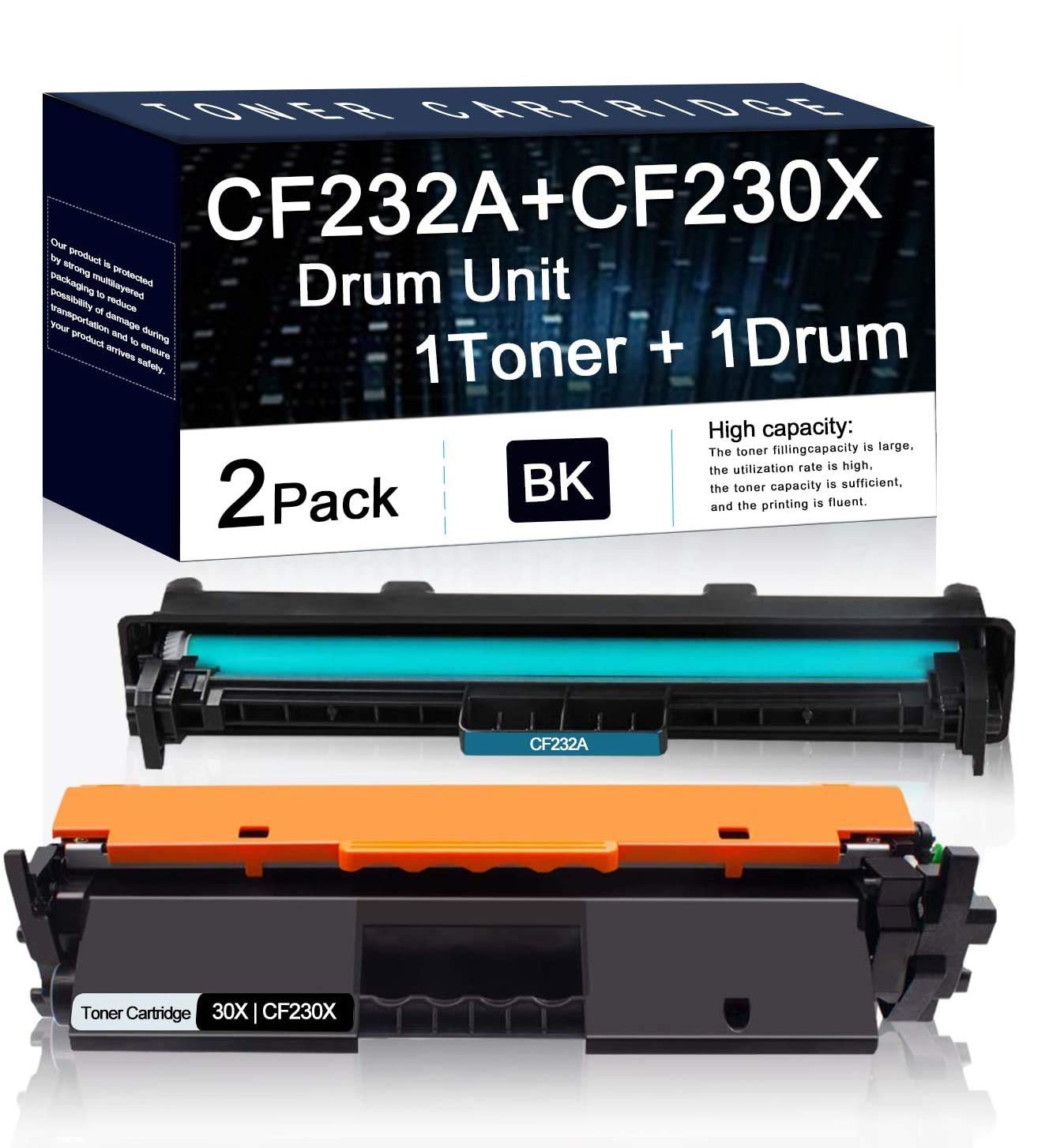 HP CF230X Toner & CF232A Drum - Compatible for M203dn/M227fdn Printers - Office Use