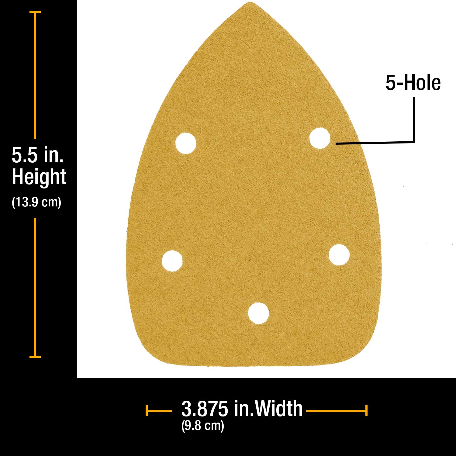 60 Grit 5 Hole Pattern Hook & Loop Sanding Sheets for Mouse Sanders - Box of 24 | Ideal for Woodworking, Metal Polishing & DIY Projects