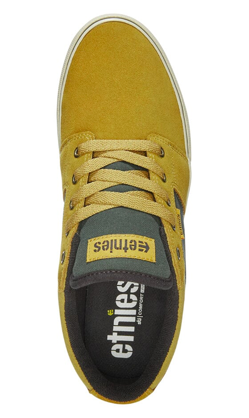 Etnies Barge LS Skate Shoes for Men - Tan/Green Color - Durable & Comfortable for Skateboarding and Casual Wear