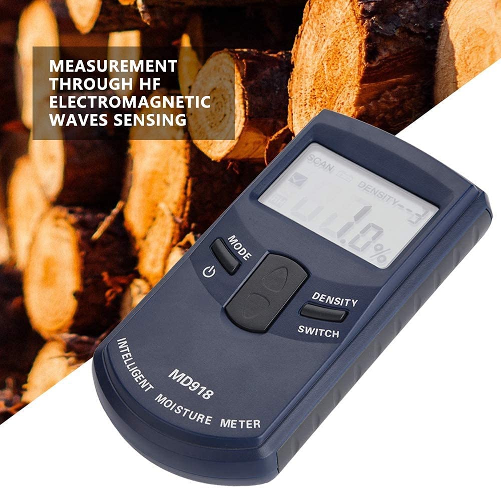 Pinless Wood Moisture Meter - Digital Moisture Detector for Wood & Building Materials (4%-80% RH Range, ±0.5% Accuracy) - Ideal for Lumber Inspection, Flooring Installation & Home Renovation Projects