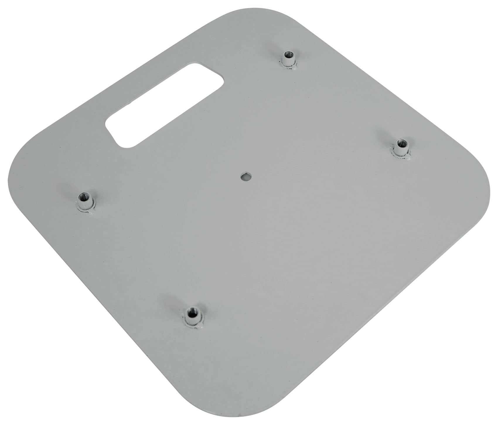 Rockville Black Totem Plates for RTP33-TV Speaker Stands | Top & Bottom Mounting Plates | Convert White Stands to Black | Perfect for Home Theater & Studio Speaker Setups