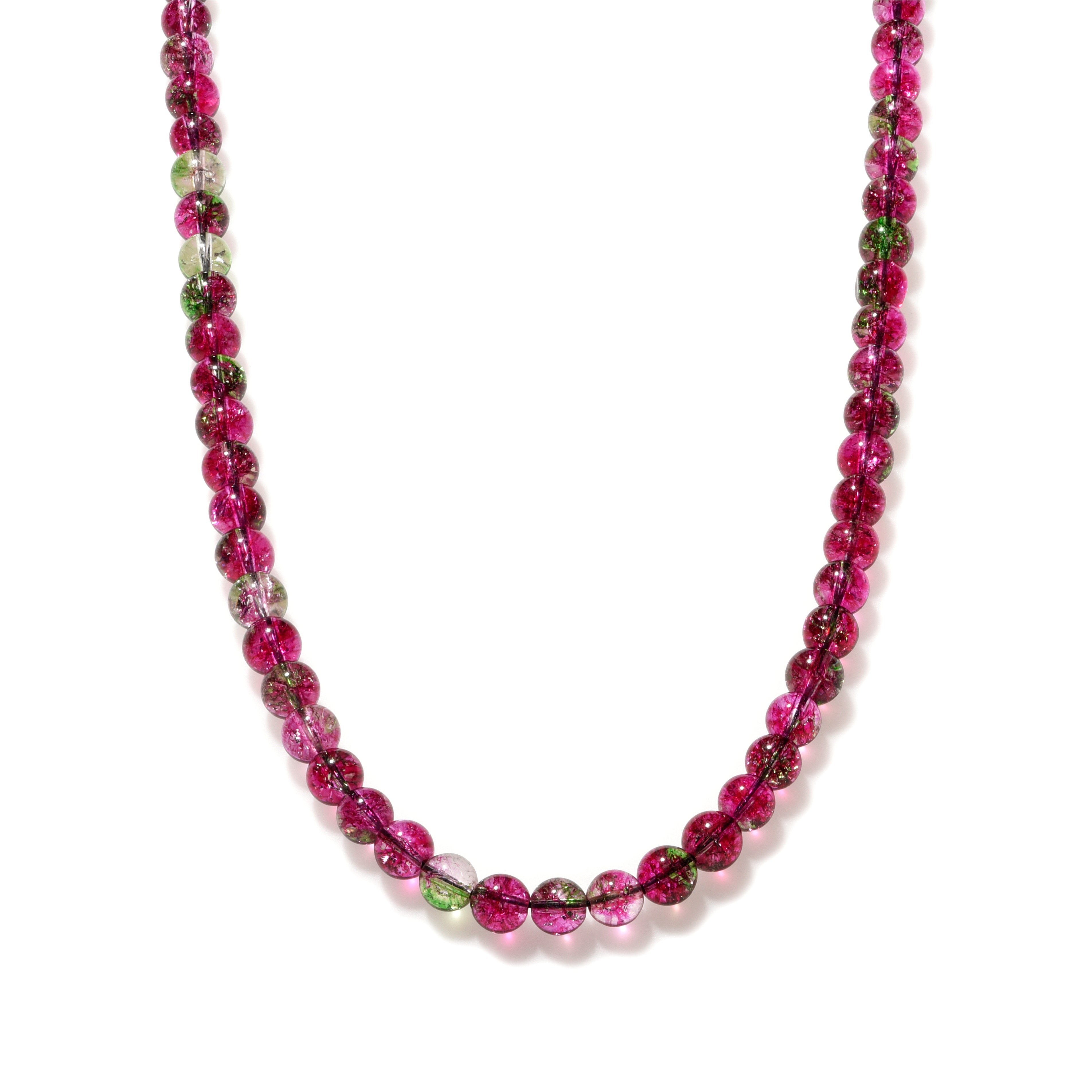 Watermelon Chalcedony Beaded Necklace - Natural Gemstone Jewelry for Women | Perfect for Boho Style, Summer Outfits & Gift Giving