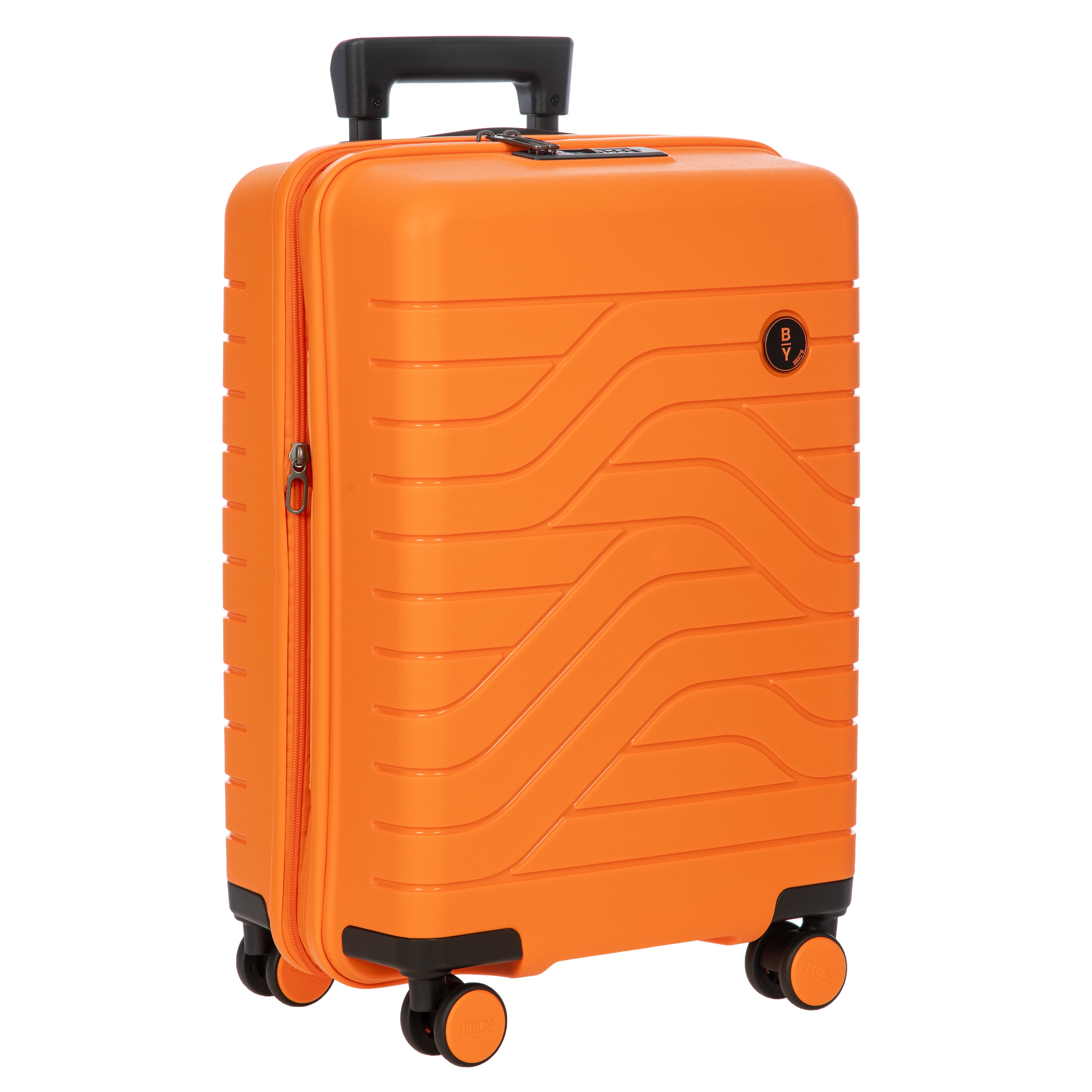 ULISSE 21 Expandable Spinner Luggage Suitcase - Orange Carry-On for Travel, Business & Vacation | Lightweight Durable Hardshell with 360° Wheels & TSA Lock