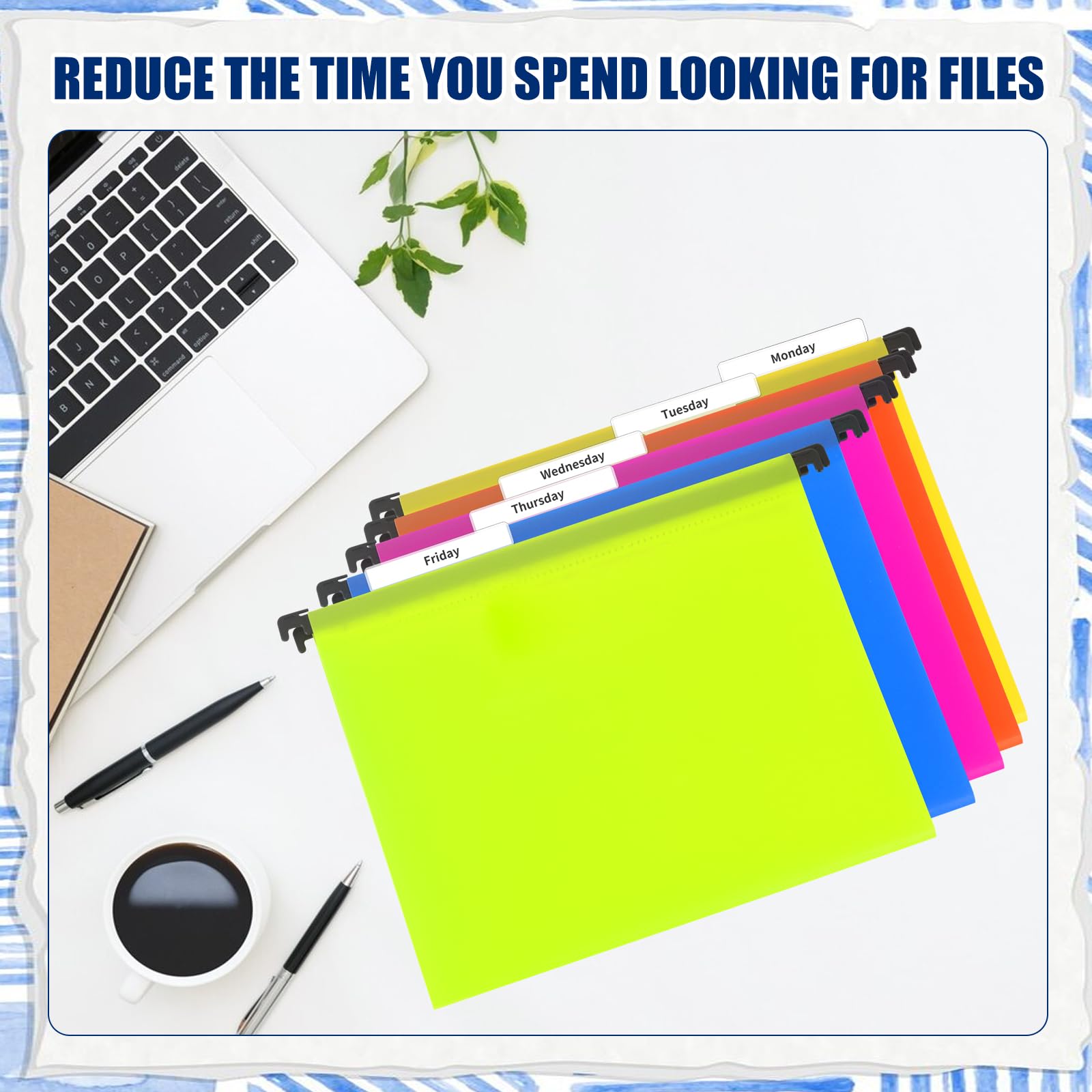 100Pcs 3.5 Inch Clear Plastic Hanging File Folder Tabs - Insertable Index Tabs for Office Organizers, School Supplies & Document Filing - Perfect for Back to School, Home Office & File Cabinet Organization