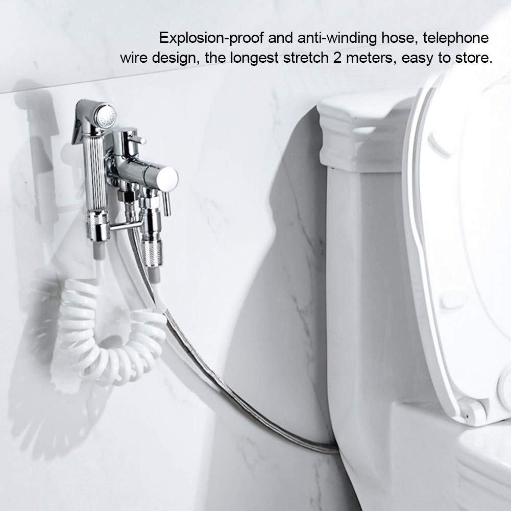 Flexible Shower Hose ABS - 2m Spring Shower Hose with G1/2