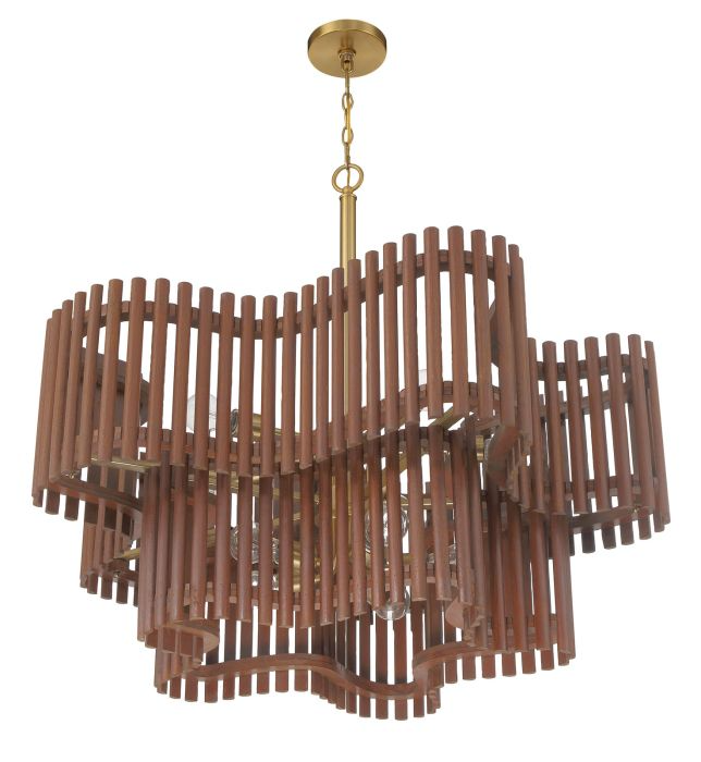 Craftmade Freeform 10-Light Chandelier - Modern Crystal Ceiling Light Fixture for Dining Room, Living Room & Bedroom Decor