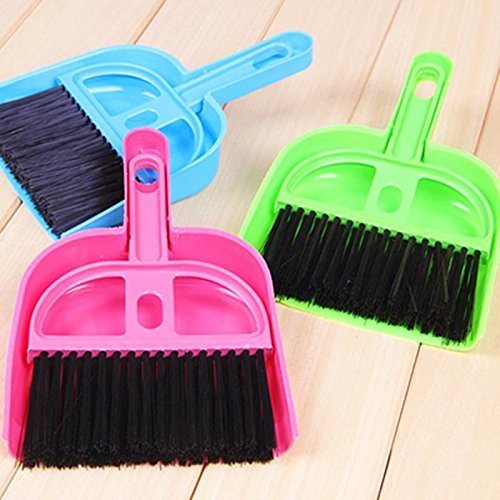 XIBO Multipurpose Mini Dustpan and Broom Set - Lightweight Plastic Cleaning Tools for Home, Kitchen, Bathroom & Office | Compact Sweeping Solution for Hard Floors, Pet Hair & Small Spaces