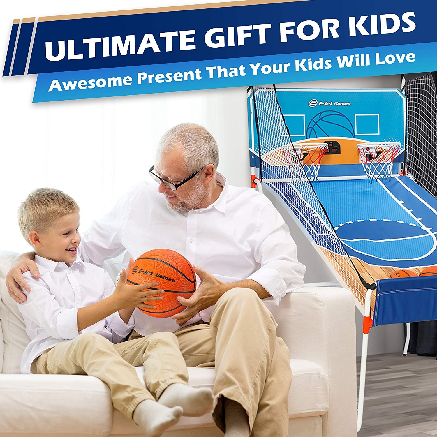 16-in-1 Electronic Basketball Arcade Game Set - Dual Shot Hoop for Kids, Boys & Girls - Fun Sports Gift for Children, Youth & Teens - Perfect for Birthday Parties, Game Rooms & Indoor Play Areas