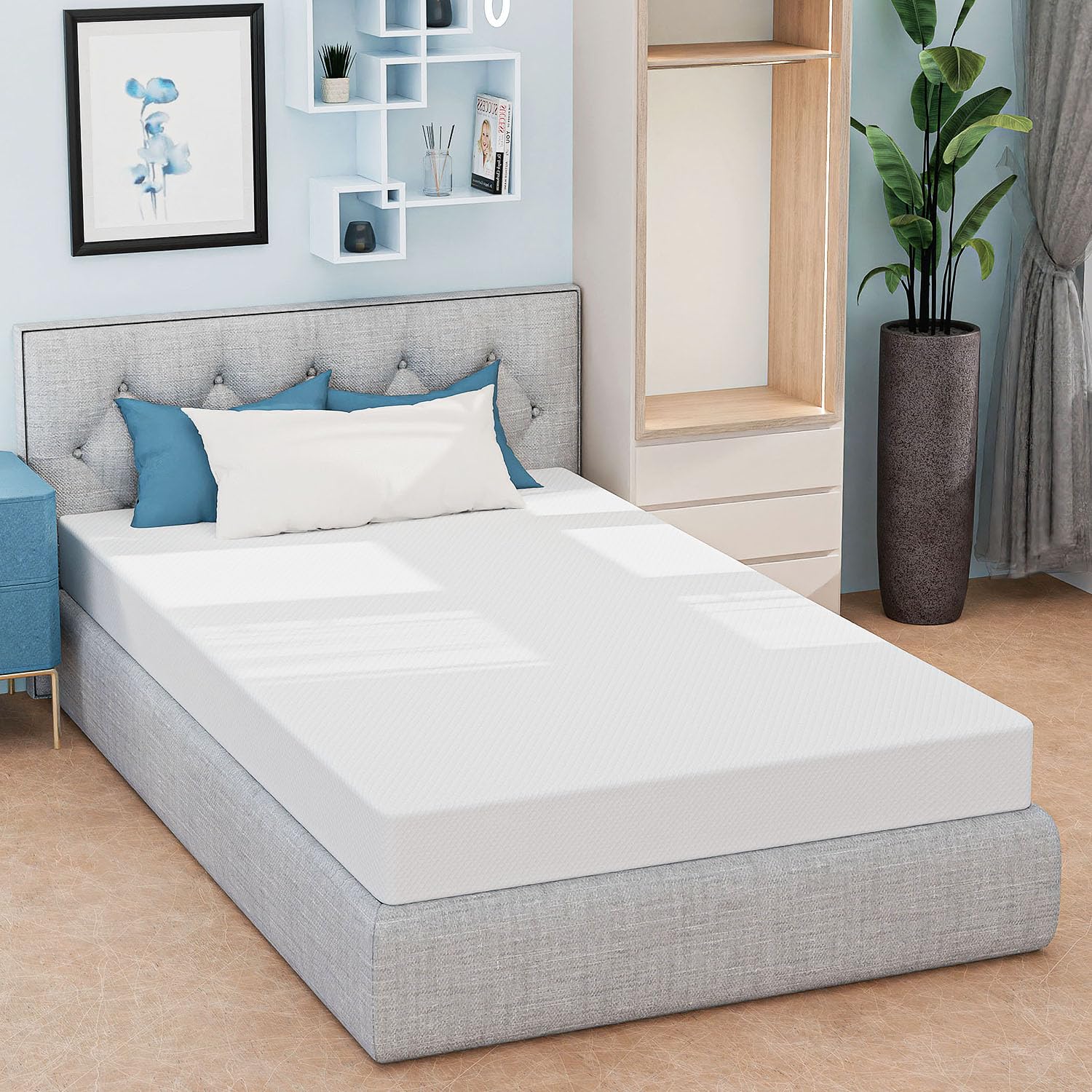 6 Inch Twin Mattress - Cooling Gel Memory Foam for Pressure Relief, CertiPUR-US Certified, Bed-in-a-Box (75