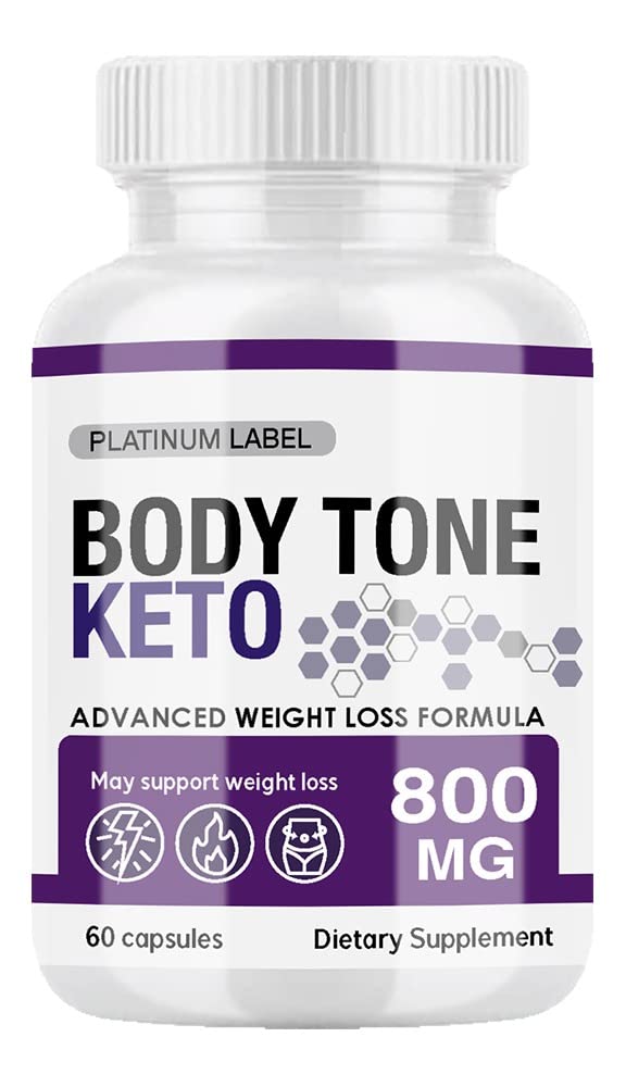 Body Tone Keto Pills - Premium Ketone Supplement for Weight Loss & Energy Boost (60 Capsules - 1 Month Supply) - Supports Ketosis for Low Carb & Keto Diets