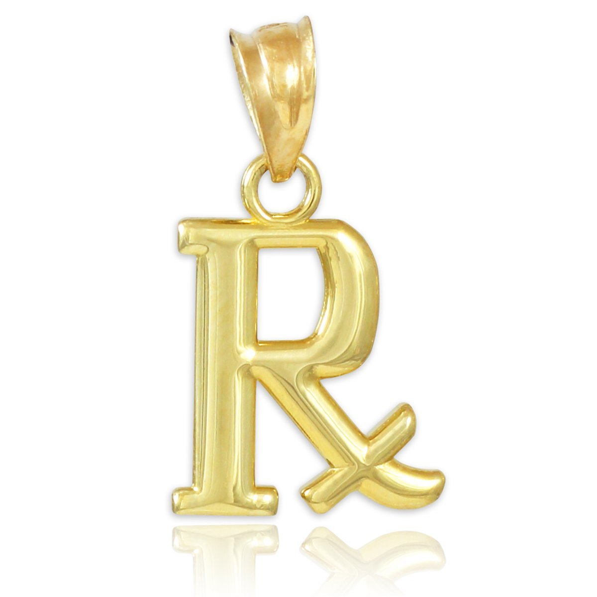 14K Gold Prescription Rx Symbol Charm Pendant Necklace for Pharmacists, Medical Students & Healthcare Professionals - Perfect Gift for Graduation, White Coat Ceremony & Medical Appreciation
