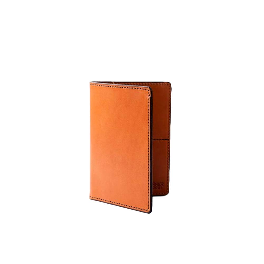 TANNER GOODS Thin Durable Leather Passport Travel Wallet - Saddle Tan Vegetable-Tanned Meridian English Bridle | RFID Blocking | Perfect for International Travel, Business Trips & Daily Commute
