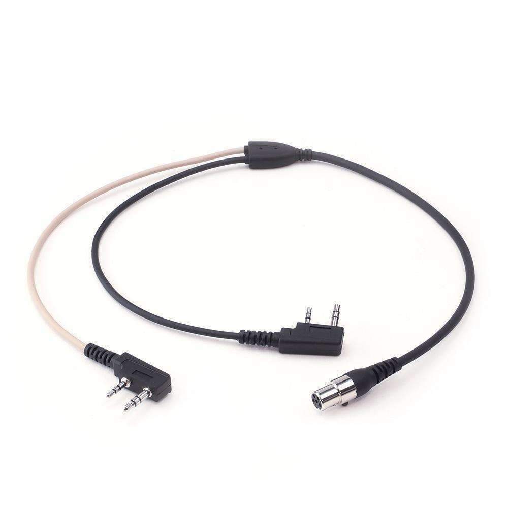 2-Pin Radio Splitter for Listen Only & Transmit/Listen - Dual Audio Output for Two-Way Radios, Walkie Talkies, and Communication Devices - Perfect for Security, Events, and Team Coordination