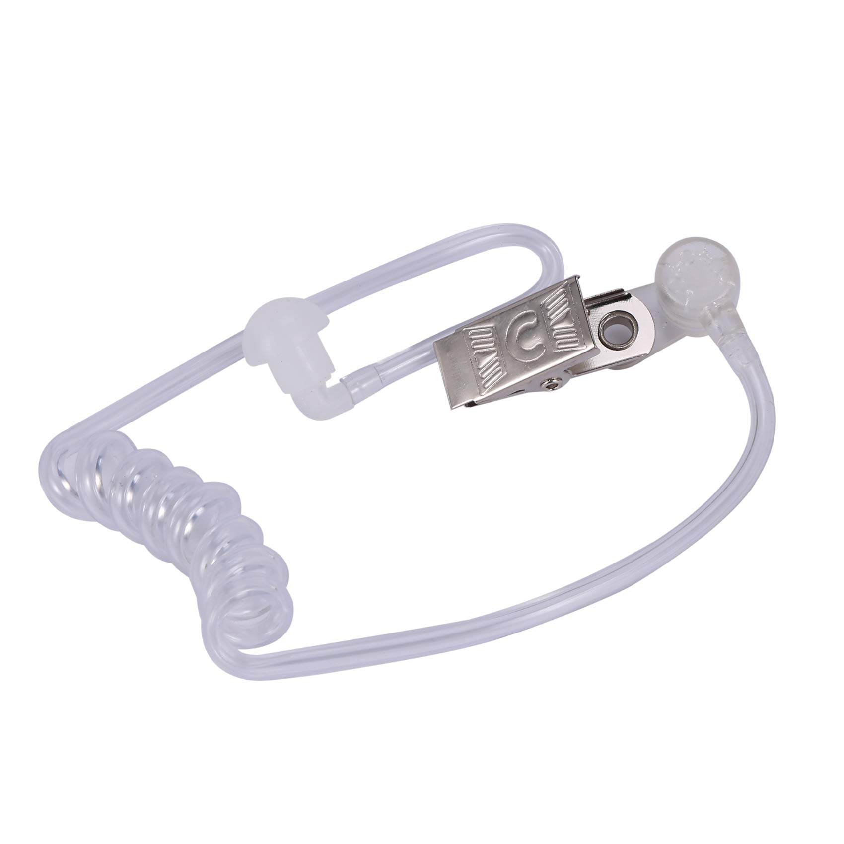 2 Pin Covert Acoustic Tube Microphone Headset for Walkie Talkie Radio - Invisible Earpiece for Security, Surveillance & Discreet Communication