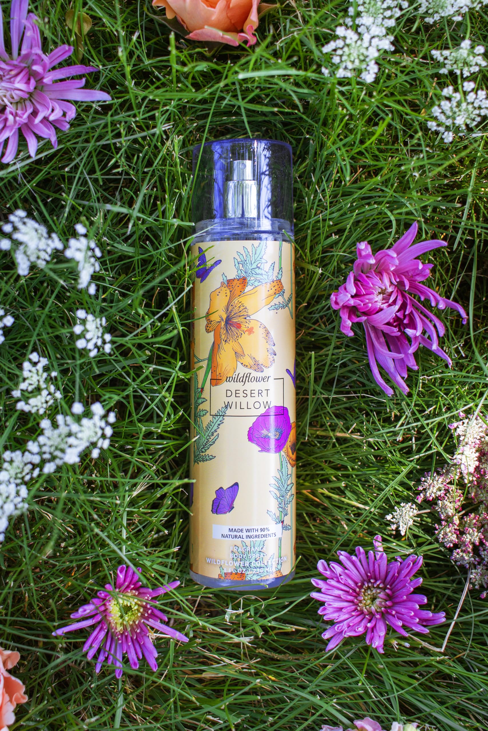 Wildflower Collection Body Mist - Desert Willow Scent | Floral Perfume Spray for Women | Light & Refreshing Fragrance for Daily Wear, Work & Special Occasions