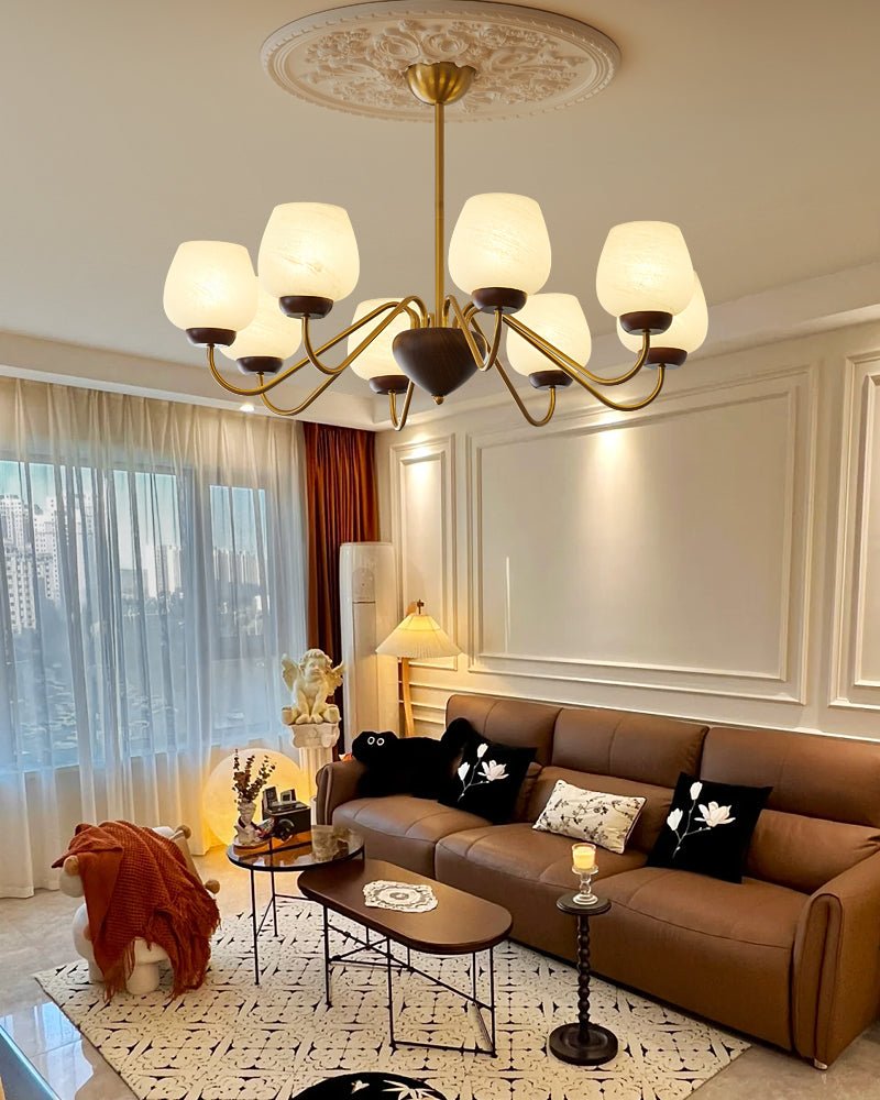 Aurorium Crystal Chandelier - Elegant Modern Ceiling Light Fixture for Dining Room, Living Room & Bedroom | Perfect for Home Decor, Wedding & Luxury Interior Design