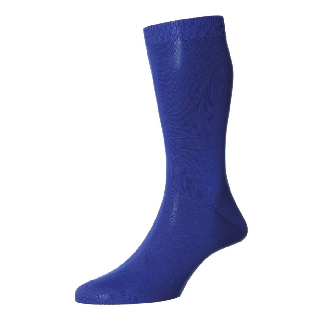 Pantherella Sackville Cotton Lisle Mid Calf Socks for Men - Breathable & Comfortable Dress Socks for Business, Office & Formal Occasions