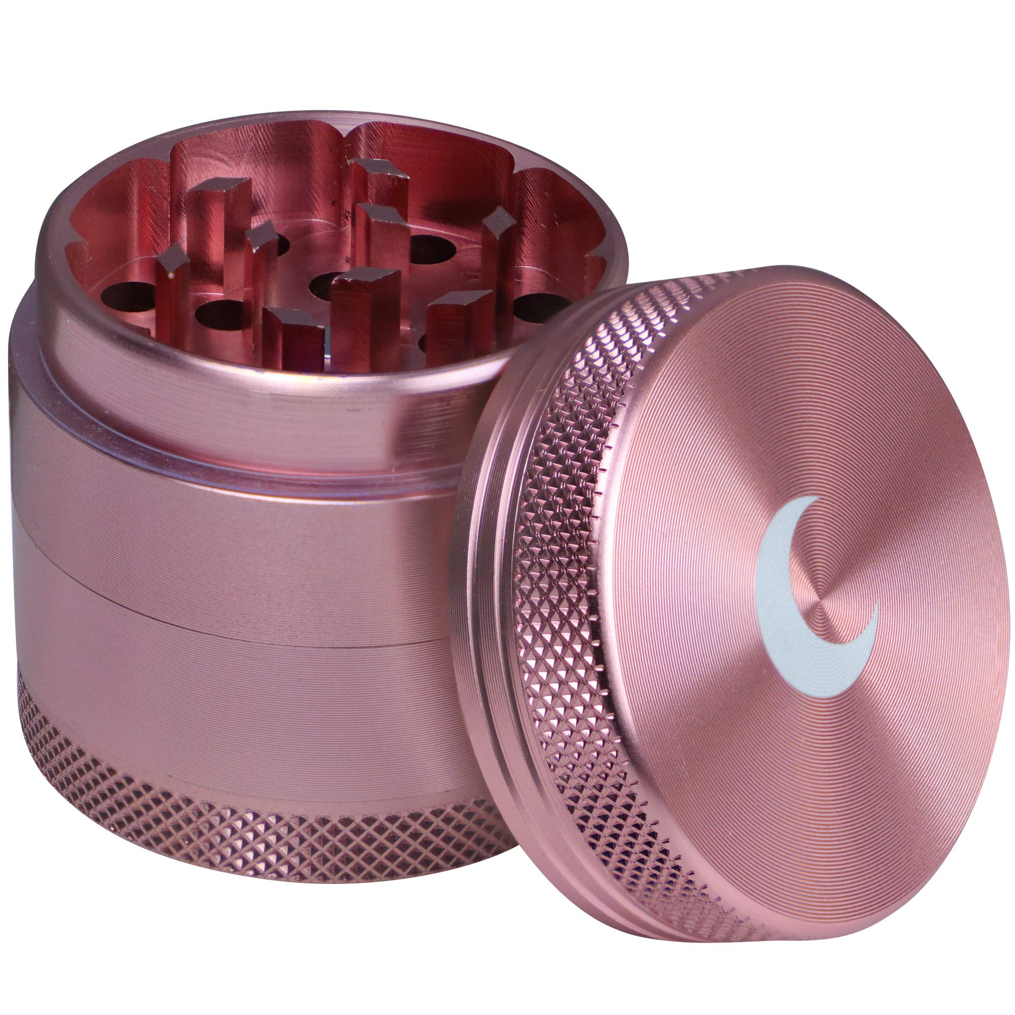 Brando Moon 1.6 Inch Rose Gold Manual Kitchen Crusher - Perfect for Grinding Spices, Nuts & Herbs in Small Kitchens & Camping Trips