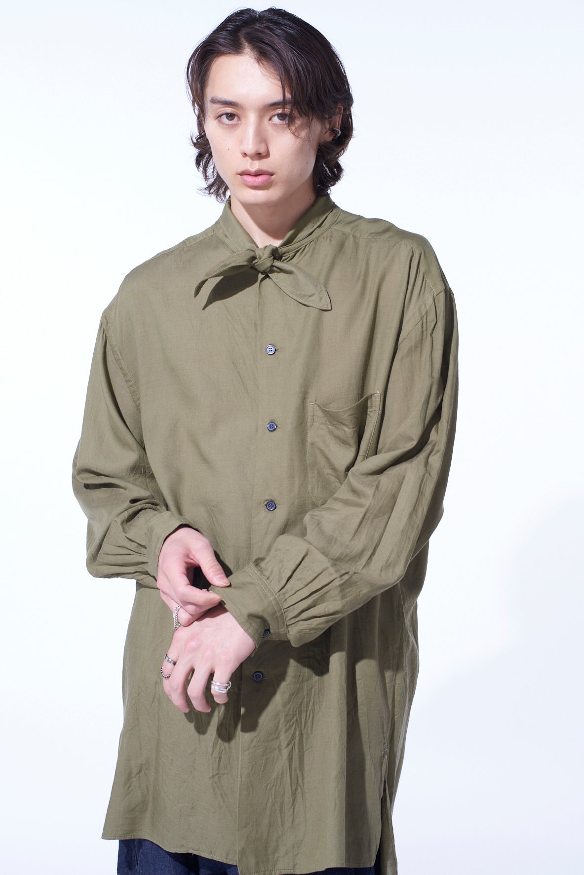 Premium Cotton Tencel Blend Broad Ribbon Collar Shirt for Men - Comfortable & Stylish Casual Wear for Office, Date Night & Everyday Outfits