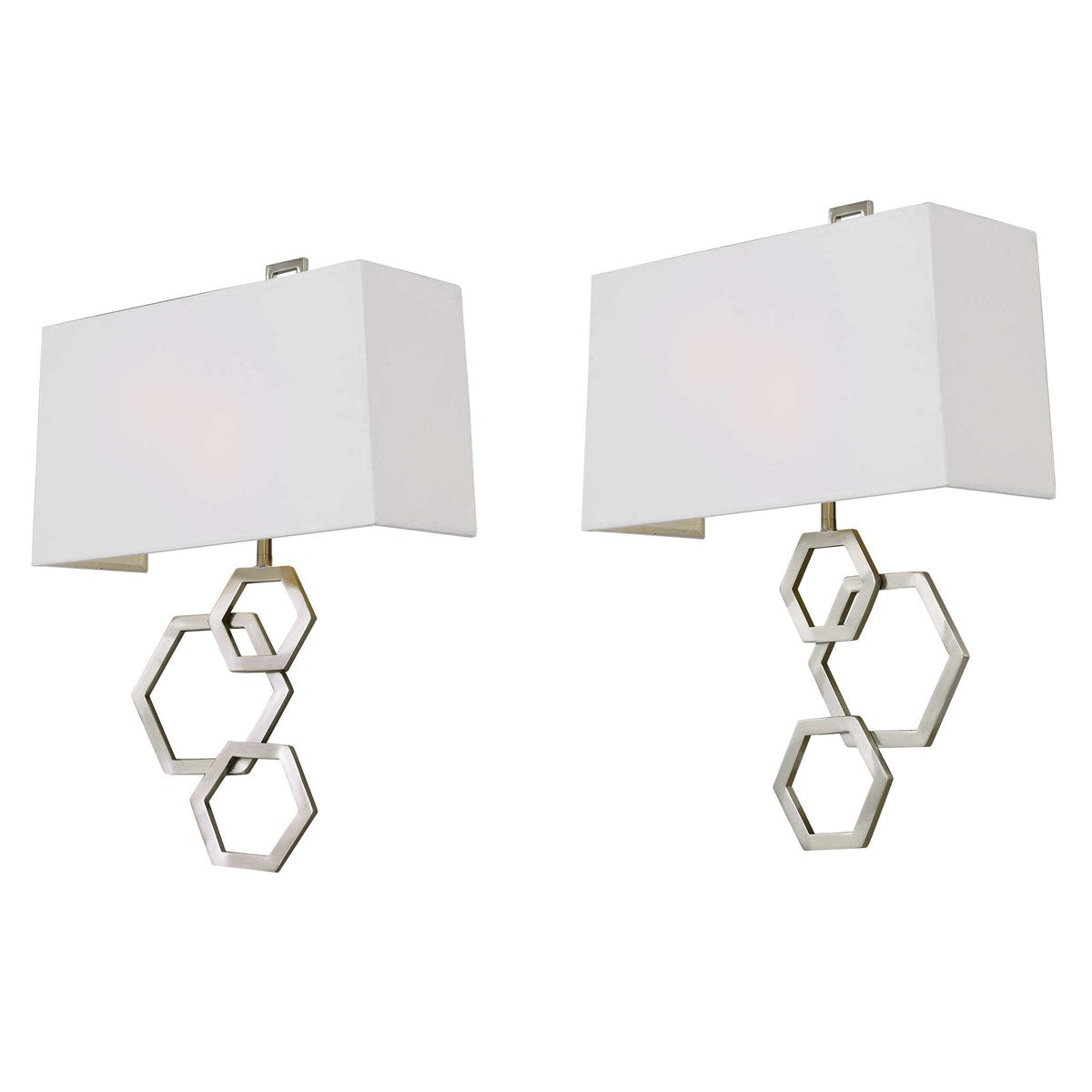 Deseret BN 2Lt Sconce Wall Light - Set of 2 Vintage Style Wall Sconces for Bedroom, Living Room, or Hallway Lighting