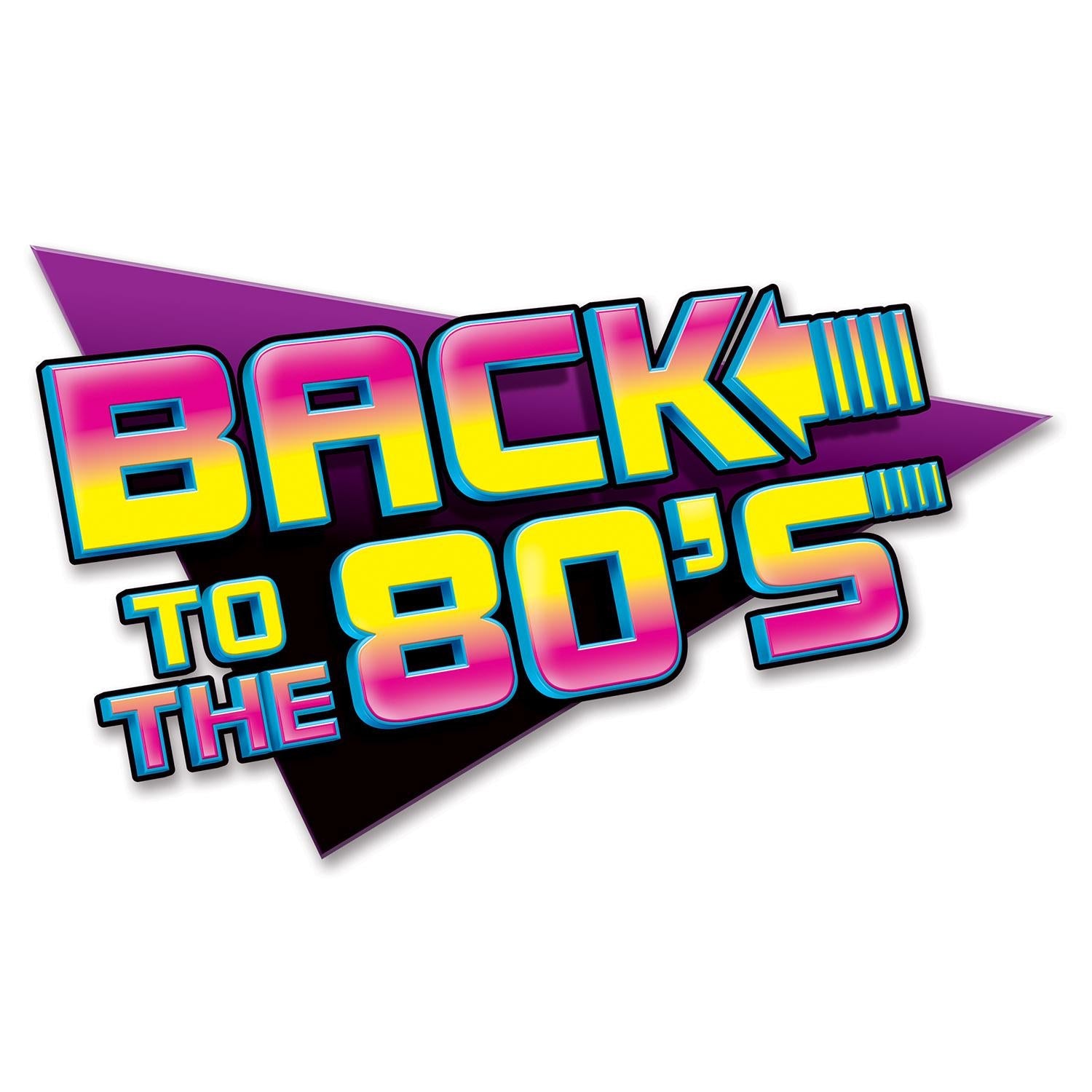12 Pack Beistle Back To The 80's Party Signs - Retro 80s Theme Party Decorations for Birthday, Graduation & Dance Events - Perfect for Wall Decor, Photo Backdrops & Nostalgic Celebrations
