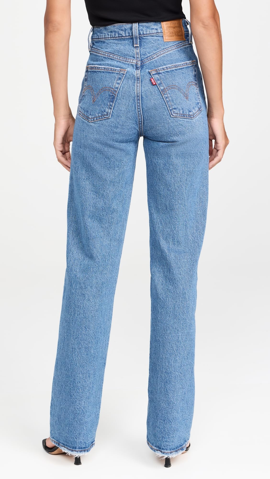 Levi's Women's Ribcage Straight Leg Full Length Jeans - High Waist Stretch Denim Pants for Casual Wear & Everyday Outfits