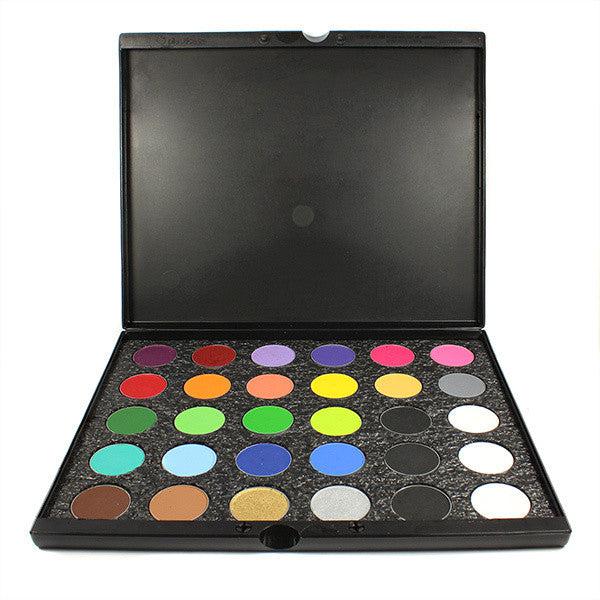 Mehron Paradise Makeup AQ Professional Water Activated Face & Body Paint Palette - 30 Vibrant Colors for Halloween, Cosplay, Theater & Special Effects Makeup