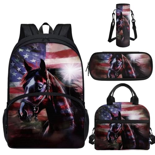 Horse American Flag