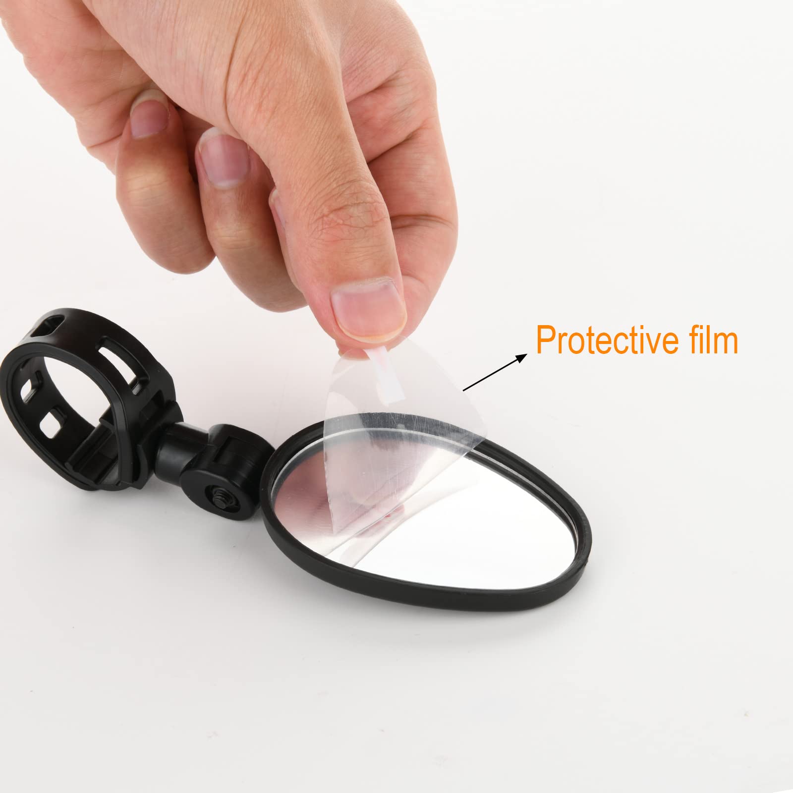 2 Pack Bike Mirror - 360° Adjustable Acrylic Rear View Safety Mirror for Mountain/Road Bicycles | Handlebar Mount Cycling Accessories | Perfect for Commuting, Trail Riding & Urban Cycling Safety