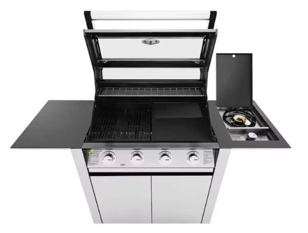 Beef Eater BMG1641SA 1600 Series 4-Burner Gas Grill with Side Burner & Rolling Cart - BBG1640SA / BTR1641SA - Perfect for Backyard BBQs, Outdoor Cooking & Tailgating Parties