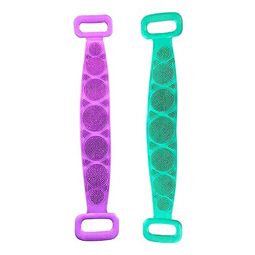 JOTKAPARKASH Body Back Scrubber - Dual-Sided Exfoliating Brush for Deep Skin Cleansing & Dead Skin Removal - Shower Massage Scrub Belt - Easy to Clean (2-Pack) - Perfect for Spa, Bath & Home Relaxation