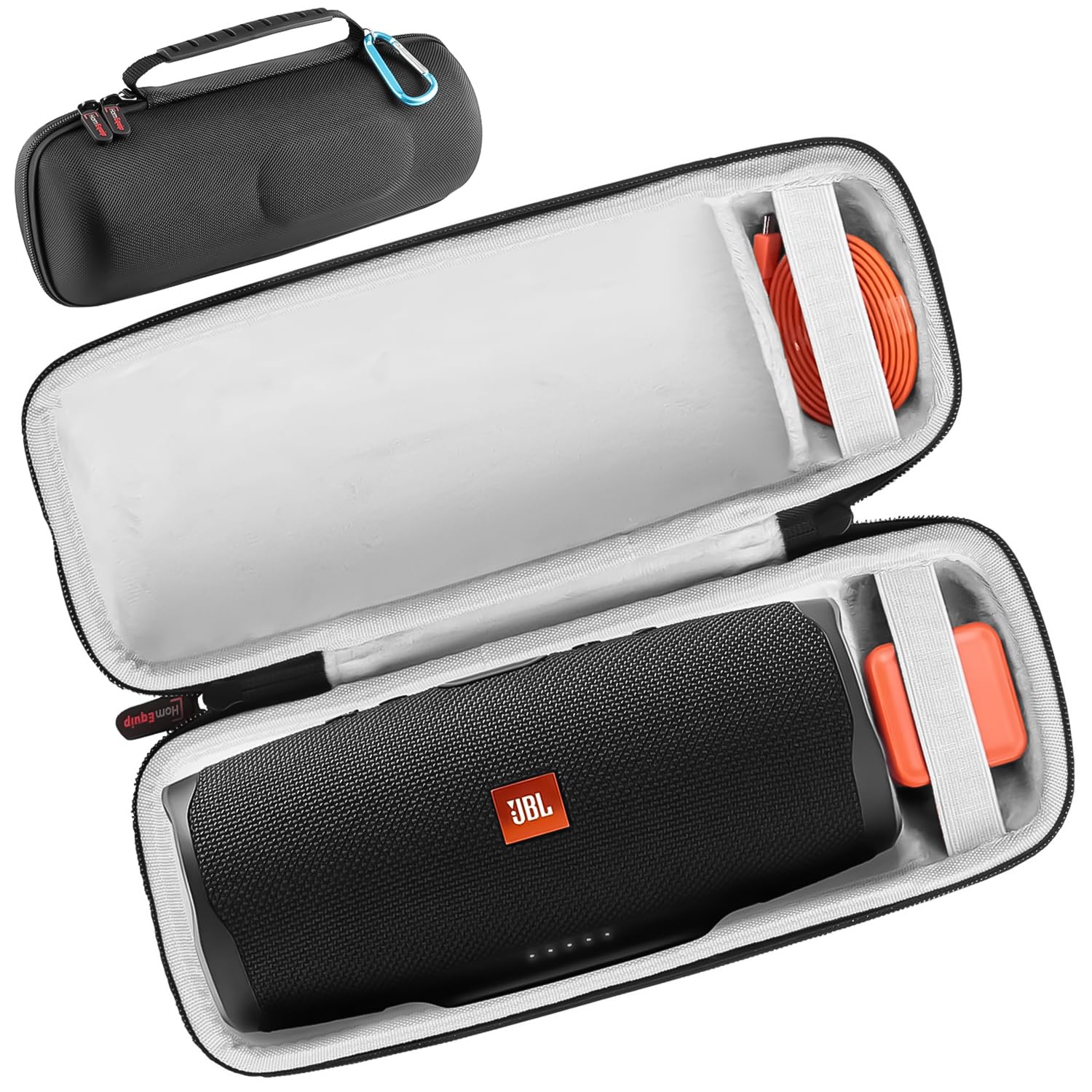 **Waterproof Case for JBL Charge 4 & Charge 5 - Protective Cover Compatible with Multiple JBL Bluetooth Speakers - Durable & Lightweight (Black, Case Only) - Perfect for Swimming, Beach, Travel & Outdoor Adventures**
