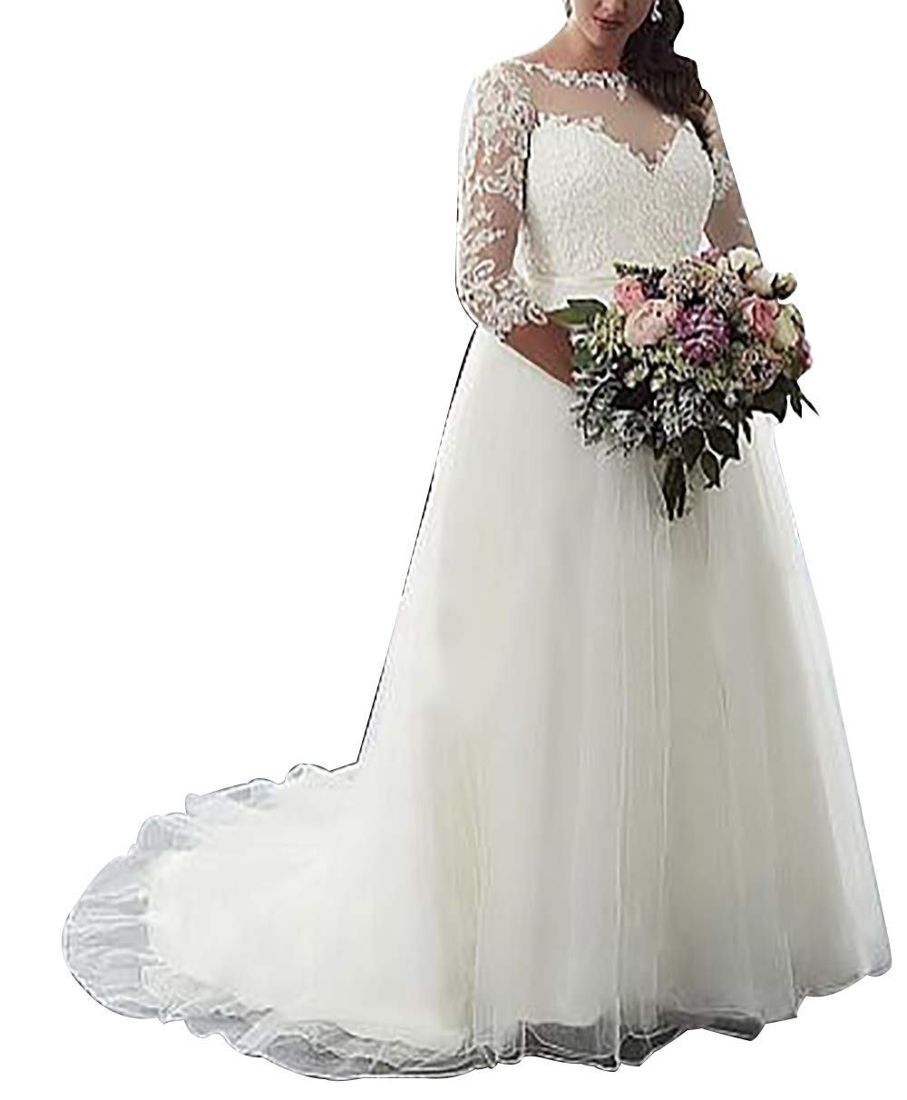 Elegant Lace Wedding Dresses for Bride - A-Line Sweetheart Chiffon Beach Bridal Gowns | Perfect for Beach Weddings, Outdoor Ceremonies & Romantic Photoshoots